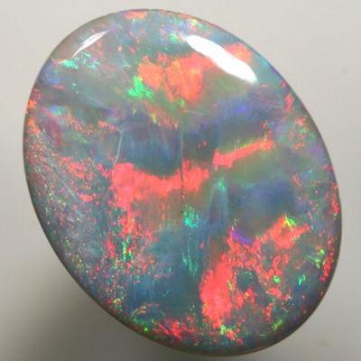 SOLID SEMI BLACK OPAL Very rare Mackeral pattern, crisp fire. See video